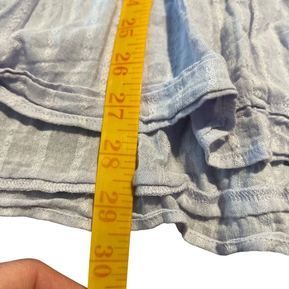 American Eagle Babydoll tiered open Back Boho Bohemian Blue top Size XL - Picture 5 of 8